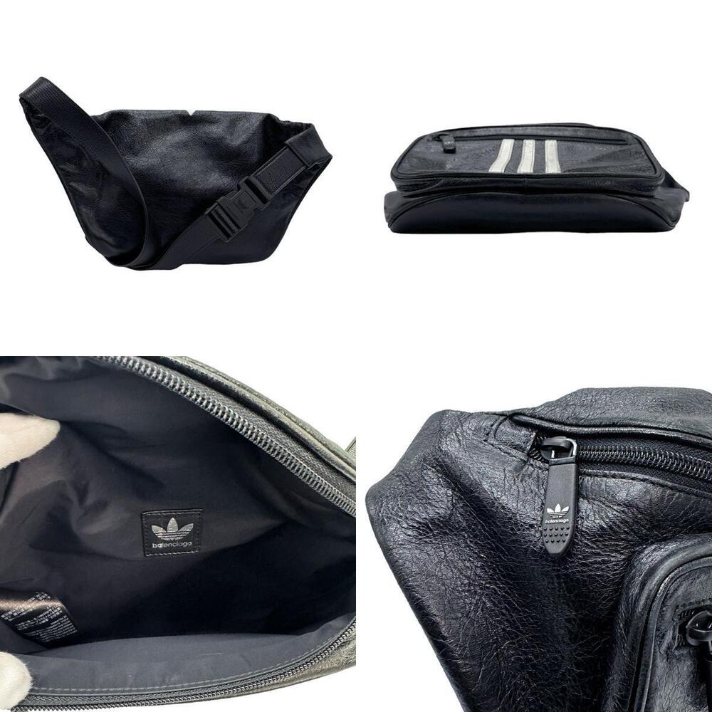 Balenciaga Adidas Waist Bag Black Leather - Picture 3 of 4